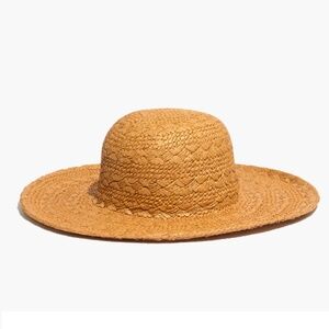 NWT MADEWELL BILTMORE COLLAB WOMENS BRAIDED STRAW SUN HAT SUMMER BRIM ONE SIZE